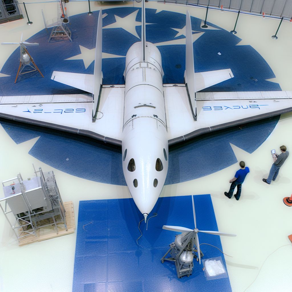 Image demonstrating SpaceShipTwo in the space industry context